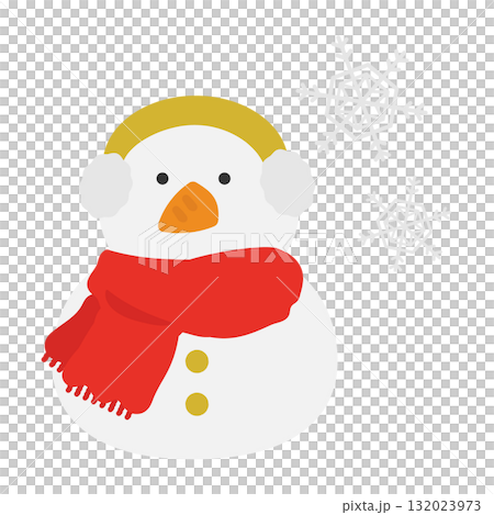Snowman snowflake illustration 132023973