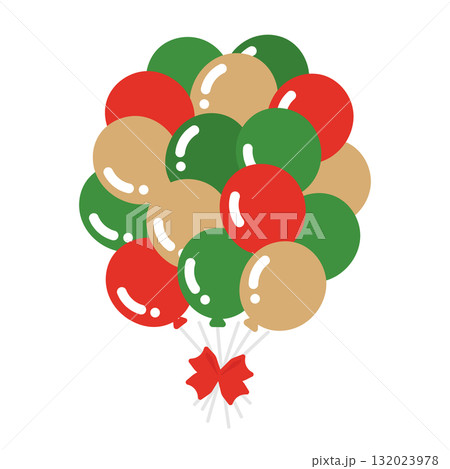 風船(クリスマスカラー) イラスト 風船(クリスマスカラー) イラスト 132023978