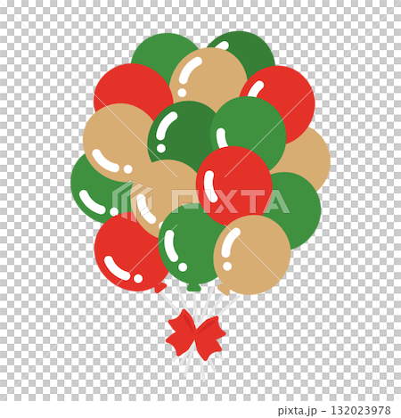 風船(クリスマスカラー) イラスト 風船(クリスマスカラー) イラスト 132023978
