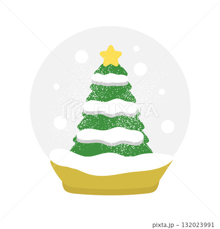 スノードーム　イラスト 132023991