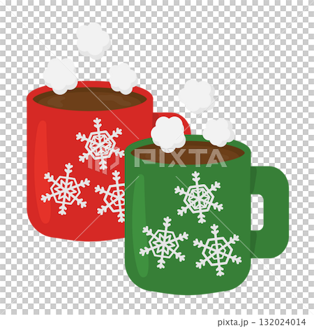 可可、雪花、熱飲插畫集 132024014