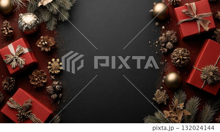 クリスマスのフレーム 132024144