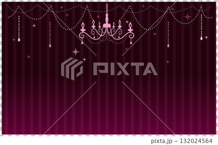 粉紅色可愛吊燈哥德式背景素材 132024564