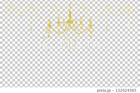 金色吊燈背景裝飾設計 132024565