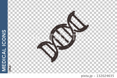 DNA simple medical icon 132024635