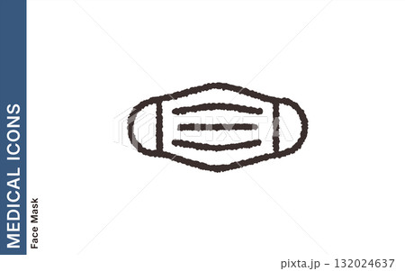 マスクのシンプルな医療アイコン 132024637