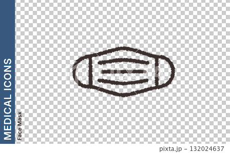 マスクのシンプルな医療アイコン 132024637