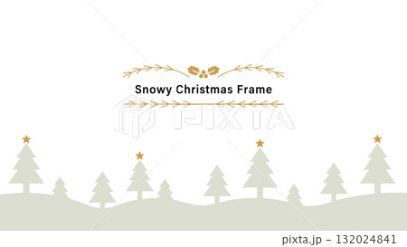 シンプルな雪原の背景。クリスマスの壁紙。 132024841