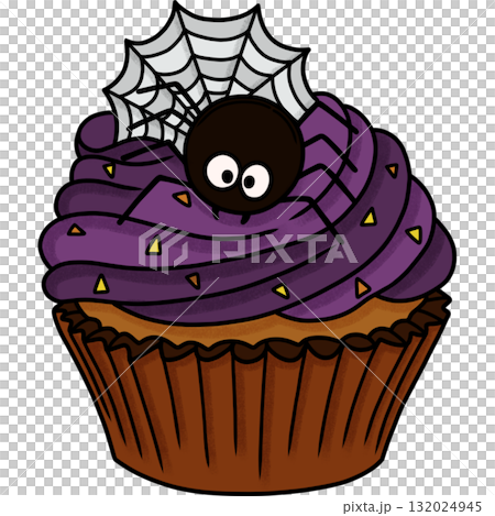 Halloween spider cupcake  132024945