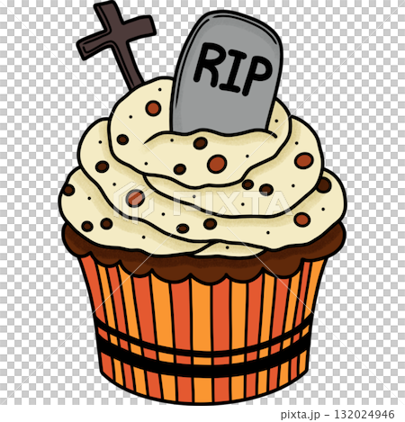 Halloween Rip cupcake  132024946