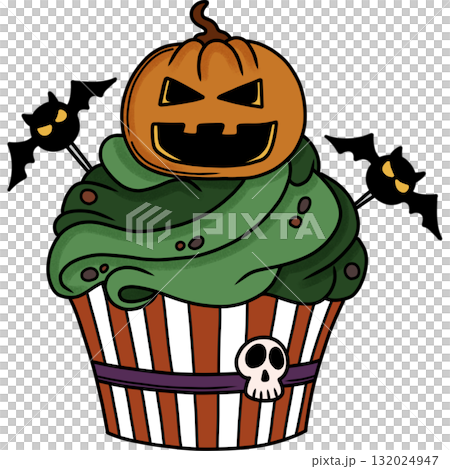 Halloween pumpkin cupcake 132024947