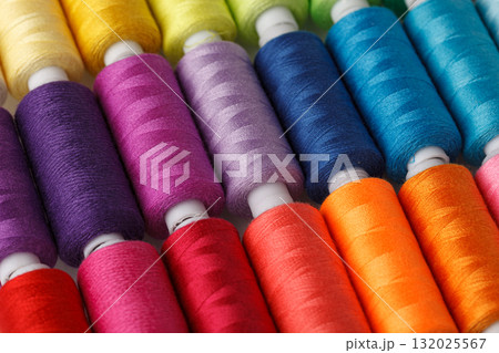 Set of colorful spools of thread Set of colorful spools of thread 132025567