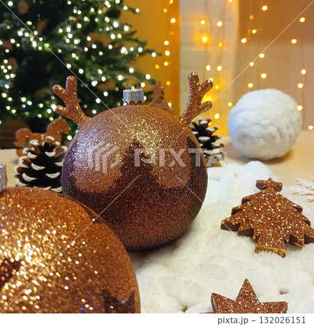 Christmas balls for decorating a Christmas tree or home interior Christmas balls for decorating a Christmas tree or home interior 132026151