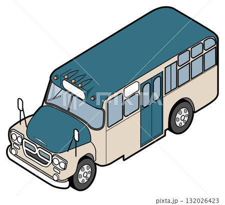 ボンネットバス-アイソメトリック ボンネットバス-アイソメトリック 132026423