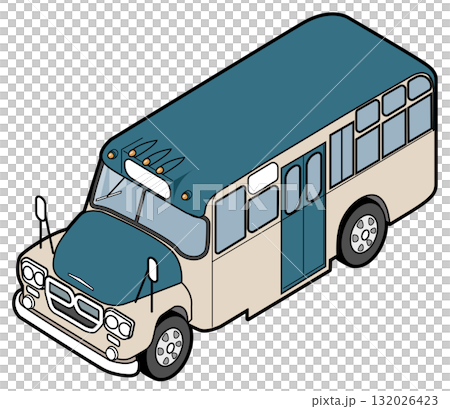 ボンネットバス-アイソメトリック ボンネットバス-アイソメトリック 132026423