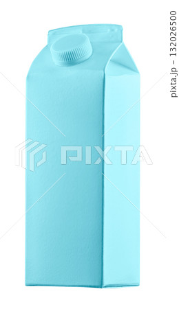 Blue beverage carton packaging isolated Blue beverage carton packaging isolated 132026500