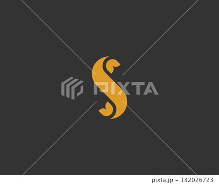 Abstract letter S and flowers logo. Creative logo template. Universal vector monogram. 132026723