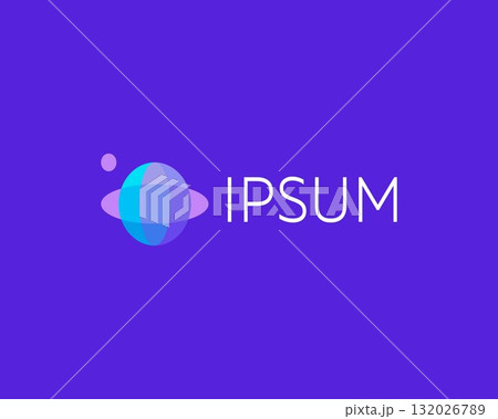 Abstract planet and satellite vector logo template. Creative solar system space moon logotype. Space galaxy global symbol. Abstract planet and satellite vector logo template. Creative solar system space moon logotype. Space galaxy global symbol. 132026789