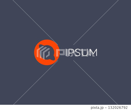 Abstract silhouette of the planet vector logo. Universal space galaxy symbol. 132026792