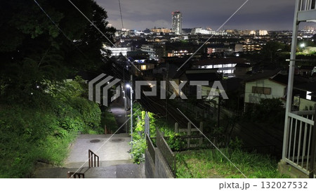 田奈第三公園横の階段から見た夜景 田奈第三公園横の階段から見た夜景 132027532