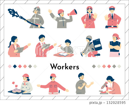 様々な職業の人達 132028595