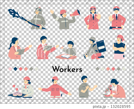 people of various professions 132028595