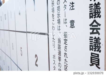 地方議会選挙用のポスター掲示板 地方議会選挙用のポスター掲示板 132030070