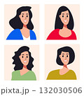 Collection of profile woman drawings for marketing illustration, avatar member 132030506