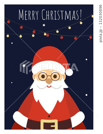 Merry Christmas greeting card Vector graphics 132030896