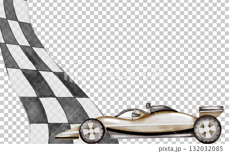 Race car and the track watercolor illustration. Auto in pastel colors with balloons on a white background. Ideal for children's textiles, stickers and baby shower design for boys Race car and the track watercolor illustration. Auto in pastel colors with balloons on a white background. Ideal for children's textiles, stickers and baby shower design for boys 132032085