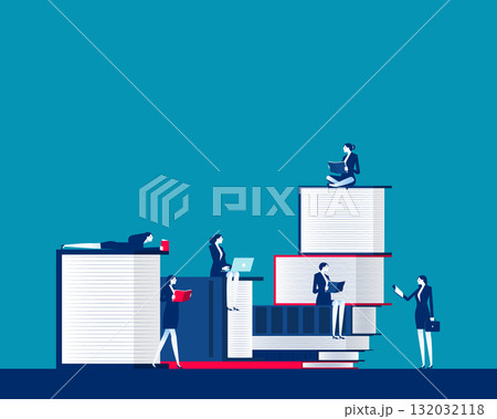 Book. Business people reading a book 132032118