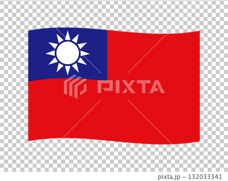 Simple Taiwan flag icon illustration material 2 Simple Taiwan flag icon illustration material 2 132033341
