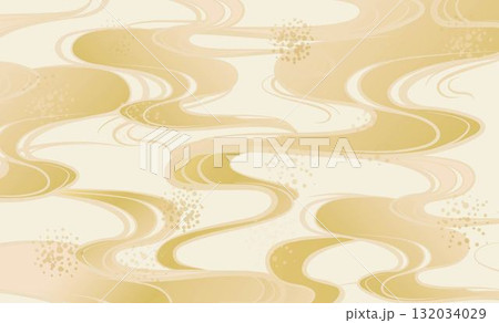 波　和風パターンイラスト背景 132034029