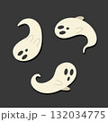Funny flying ghosts set. Vector illustration, Halloween holiday concept. 132034775