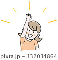挙手する女の子 132034864
