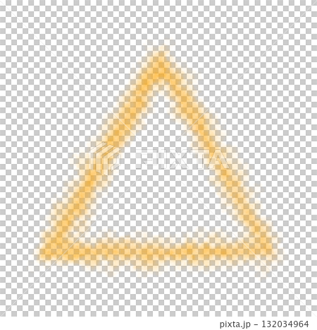 Glowing orange smoke triangle shape, frame with transparent background and warm neon light effect for abstract futuristic use Glowing orange smoke triangle shape, frame with transparent background and warm neon light effect for abstract futuristic use 132034964