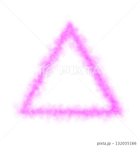Glowing pink smoke triangle shape, frame with transparent background and soft neon light effect for abstract futuristic use Glowing pink smoke triangle shape, frame with transparent background and soft neon light effect for abstract futuristic use 132035166