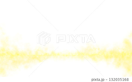 Yellow smoke background with transparent fog effect and empty studio floor for product or text display 132035168