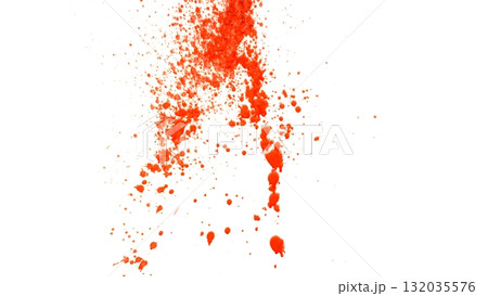 Blood Splash in Freeze Motion . Isolated on White Background Blood Splash in Freeze Motion . Isolated on White Background 132035576