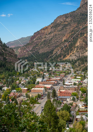 Ouray, a mountain town in Southwest Colorado, United States 132036214