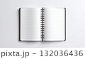 black notebook on white background 132036436