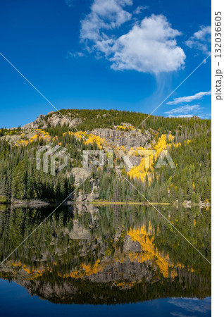 Bear Lake, a scenic trailhead and destination in Rocky Mountain National Park, Colorado, USA. Bear Lake, a scenic trailhead and destination in Rocky Mountain National Park, Colorado, USA. 132036605