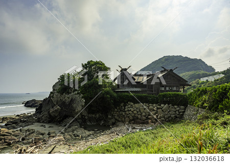 日向　大御神社　亀岩　宮崎県日向市 132036618