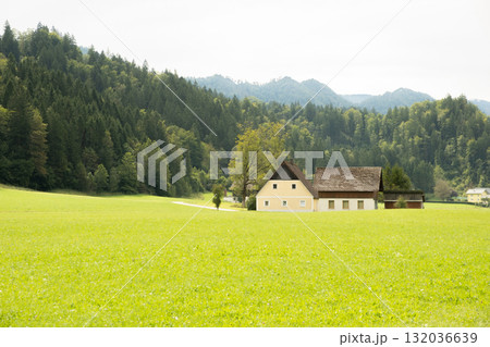 Picturesque Village in the Heart of Scenic European Mountains Picturesque Village in the Heart of Scenic European Mountains 132036639