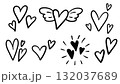 Hand drawn heart doodle set. Happy Valentines elements. 132037689