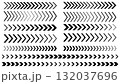 Set of sport racing arrow stripes for start or finish in flat cartoon style. 132037696
