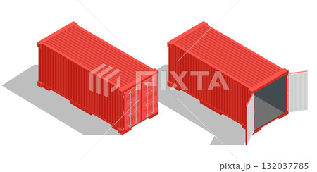 Isometric cargo container for shipping 132037785