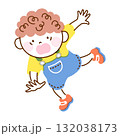 勢いよく走ってつまずくかわいい男の子のイラスト 勢いよく走ってつまずくかわいい男の子のイラスト 132038173