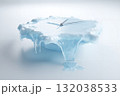 Melting ice clock symbolizing time and transience 132038533