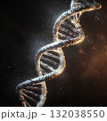 DNA helix glowing in dark background, biotechnology concept 132038550